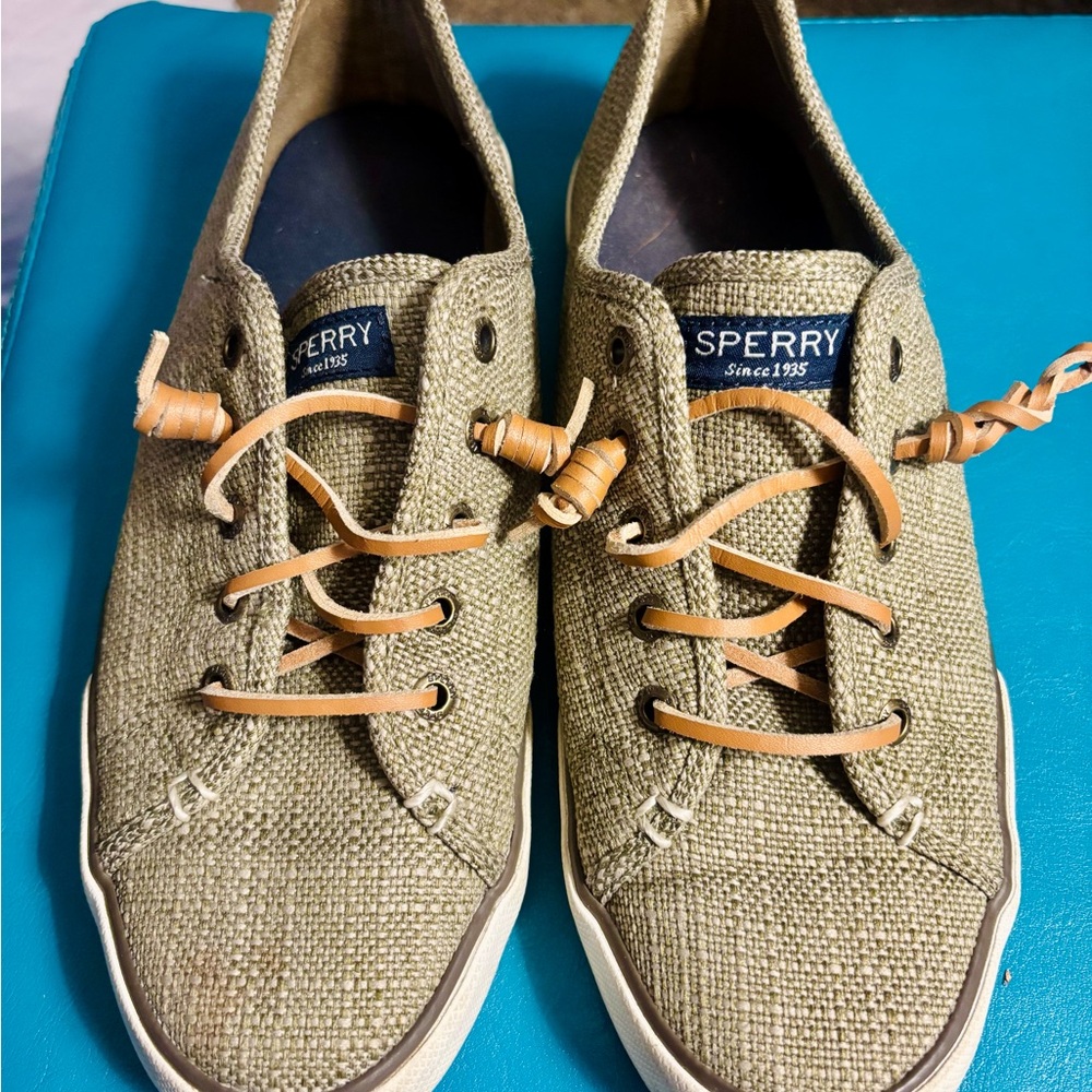 Sperry Men's Textured Tan Boat Shoes